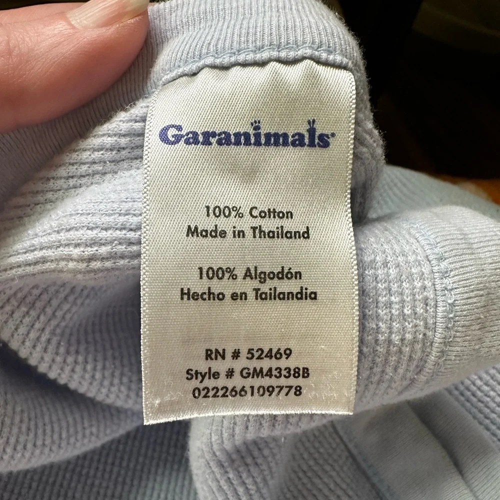 Garanimals Thermal‎ Baby Security Blanket Lovey Vintage Light Blue Waffle Weave